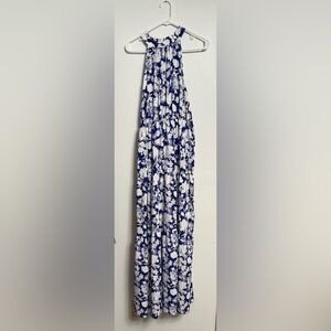 Maxi Blue and White Resort Maxi Dress